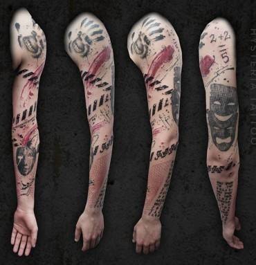 trashpolka graphic tattoo