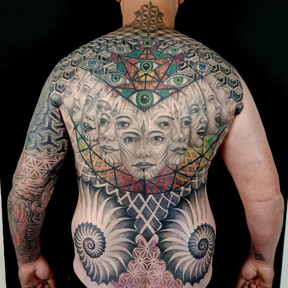 Psychedelic Backpiece