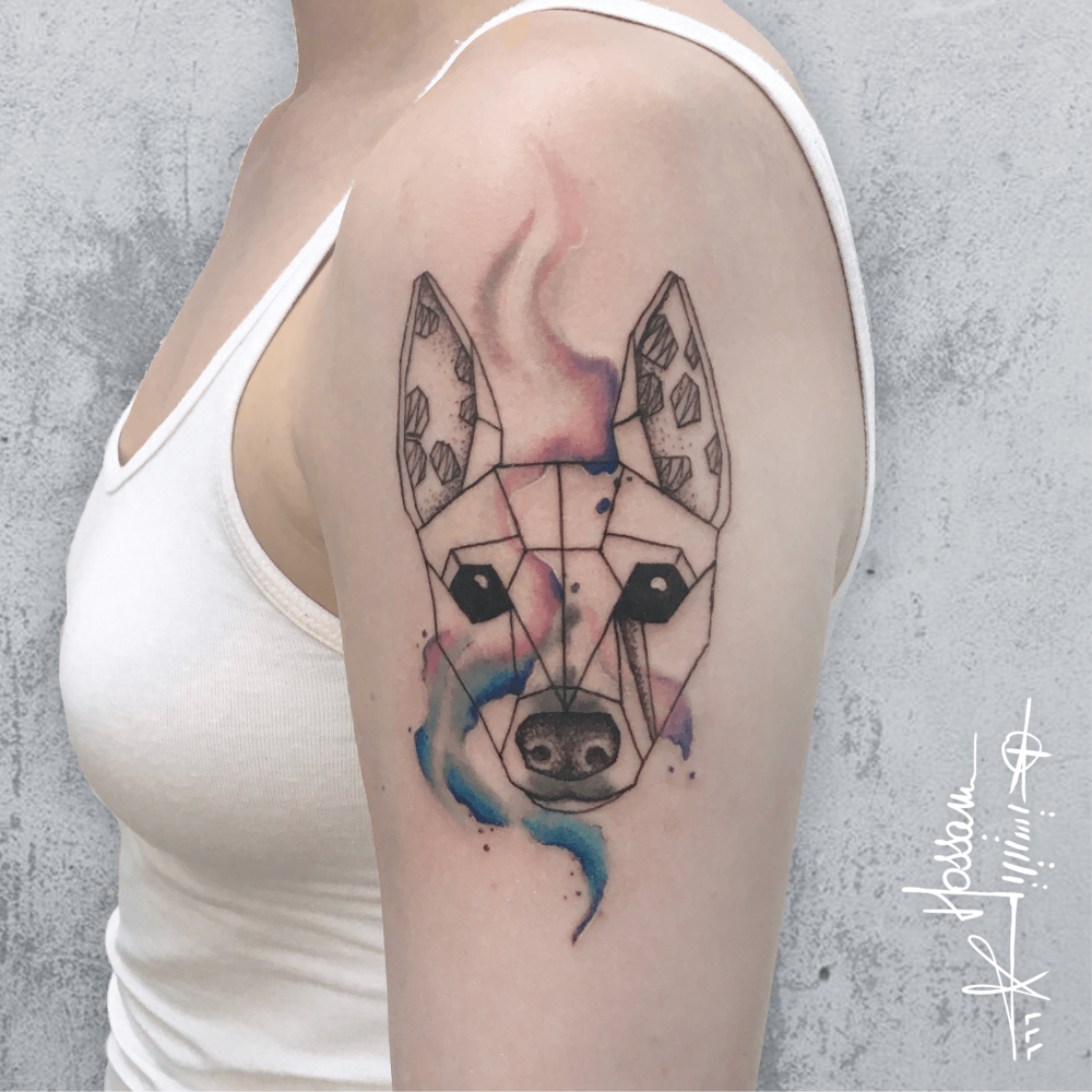 40 Minimalistic Dog Tattoo Designs and Ideas  Four Paw Square