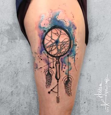 Neuron dream catcher tattoo